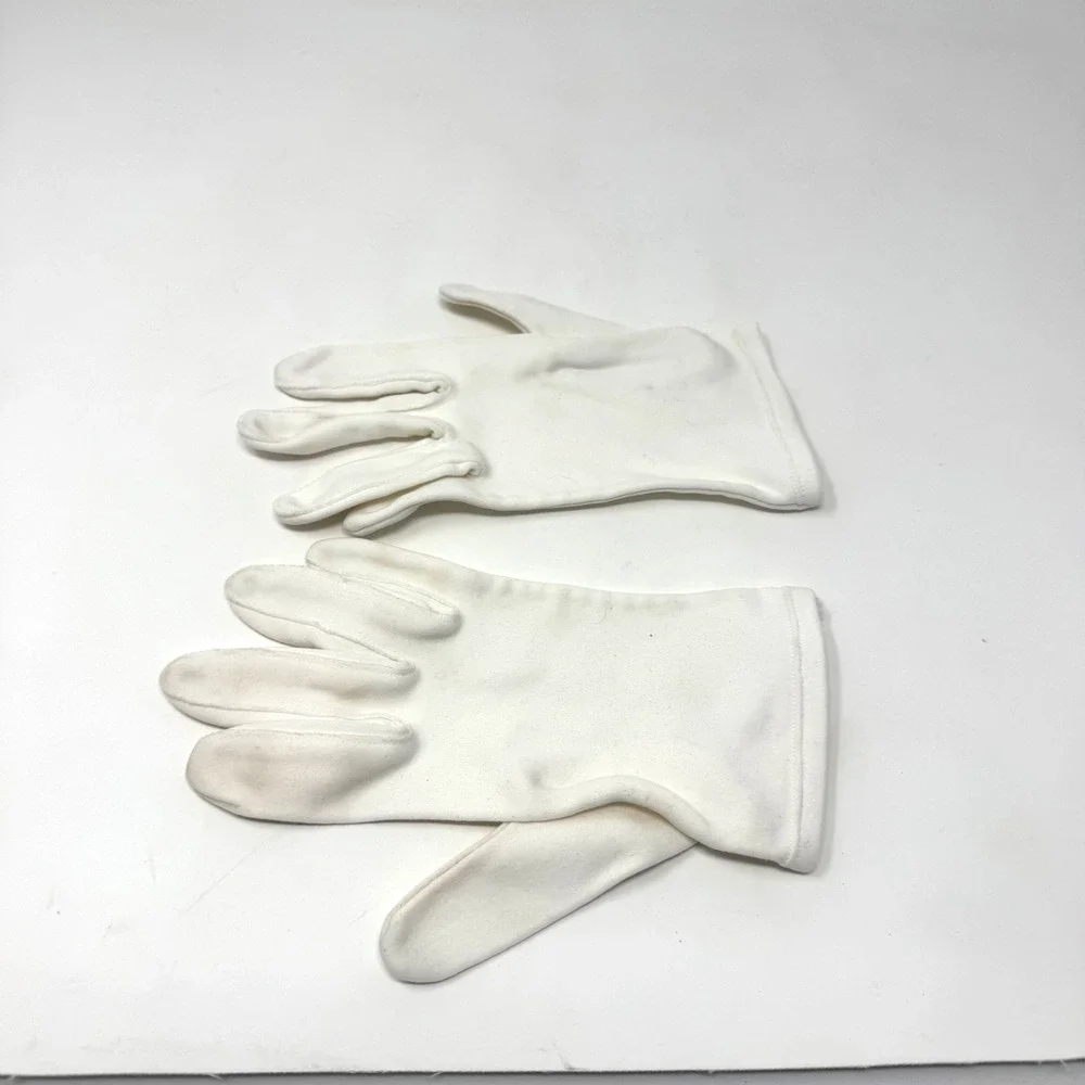 Unbranded Formal Gloves Vintage Cotton Blend White Small Retro Elegant